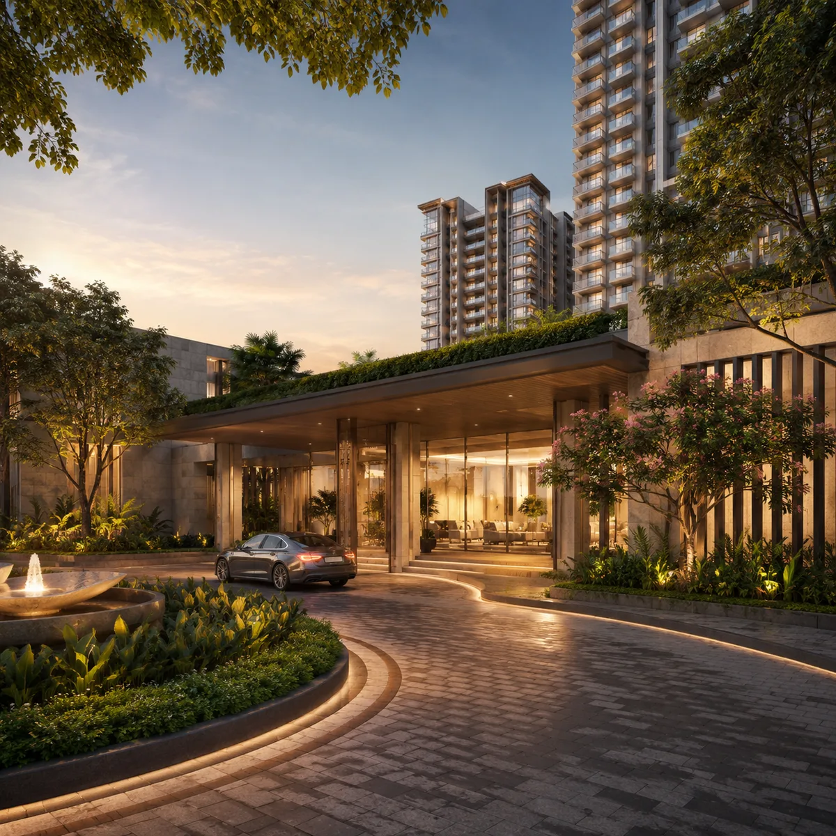 DivyaSree Yelahanka clubhouse arrival render in Yelahanka, North Bengaluru