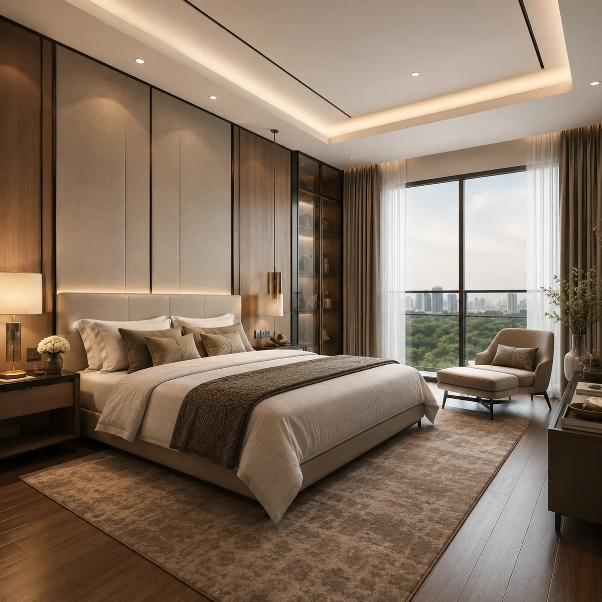 Master bedroom interior at DivyaSree Yelahanka in Yelahanka, North Bengaluru